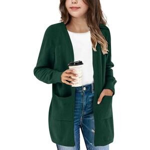 CONTEMPORAINE Par Simmons | XS | Cardigan Knit Sweater Open Front Mid Length